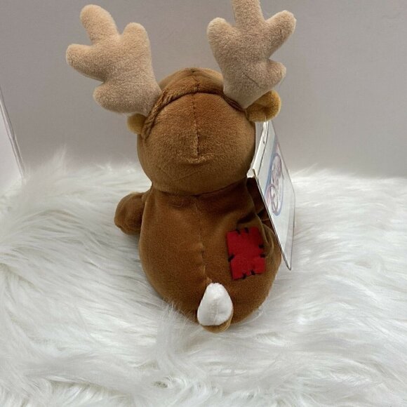 Vintage Disney Store 8" Mini Bean Bag Plush 1999 WINNIE THE POOH REINDEER - Picture 6 of 12